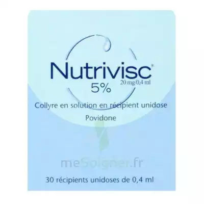 Nutrivisc 5 % (20 Mg/0,4 Ml) Collyre Sol En Récipient Unidose 30unidoses/0,4ml à Chalon-sur-Saône